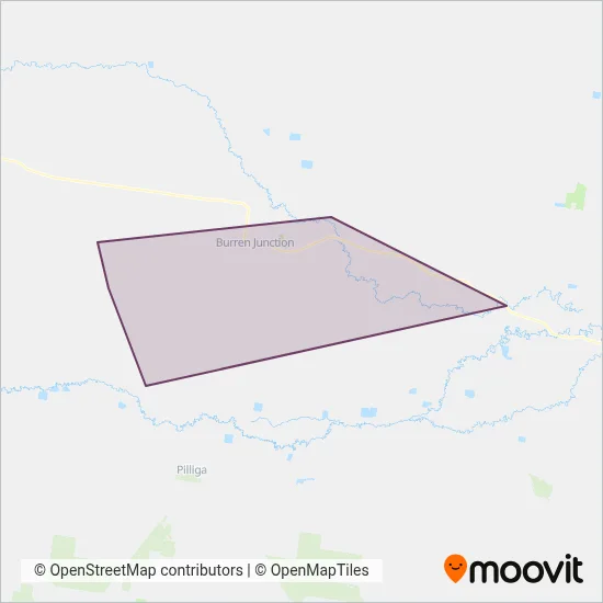 Mapa del área de cobertura de Bakers Buses Pty Ltd