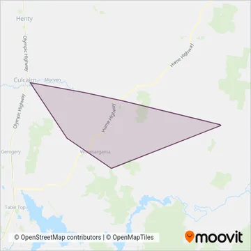 Hibberson Buses Pty Ltd coverage area map