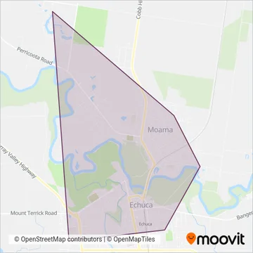 James Newtons Bus Service Pty Ltd coverage area map