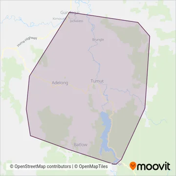 Mapa del área de cobertura de Goode's Coaches Pty Ltd