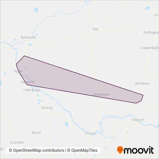 Mapa del área de cobertura de BusBiz