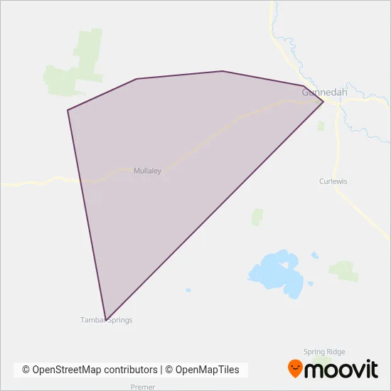 Mapa del área de cobertura de Hawkins Coach Lines Pty Ltd