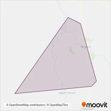 Mapa del área de cobertura de Duncans Bus Services Pty Ltd