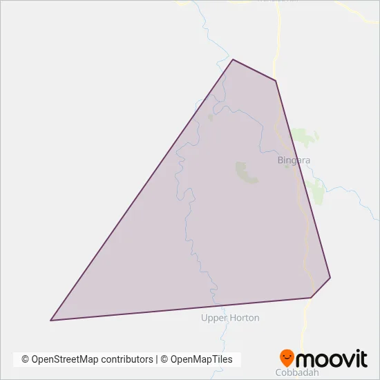 Mapa del área de cobertura de Duncans Bus Services Pty Ltd