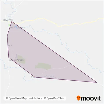 Mapa del área de cobertura de McCoskers Bus Service Pty Ltd
