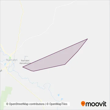 Mapa del área de cobertura de Hayne Buses Pty Ltd