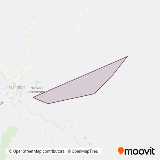 Mapa del área de cobertura de Hayne Buses Pty Ltd