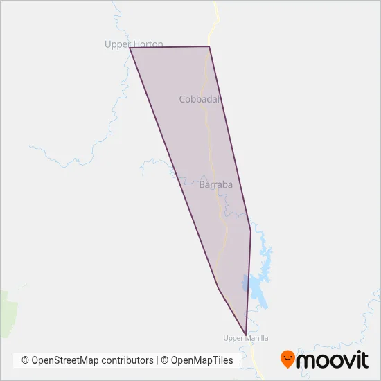 Mapa del área de cobertura de Compass Swift Pty Ltd