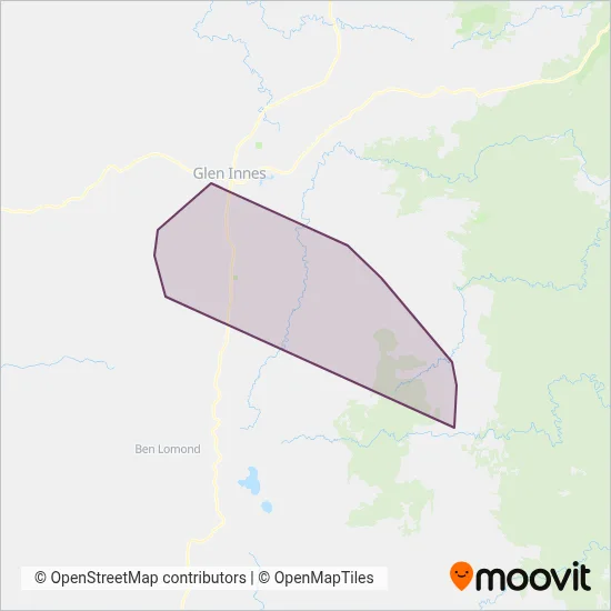 Mapa del área de cobertura de Hancock Rural Pty Ltd