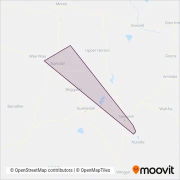Mapa del área de cobertura de Lynette Evans Pty Ltd
