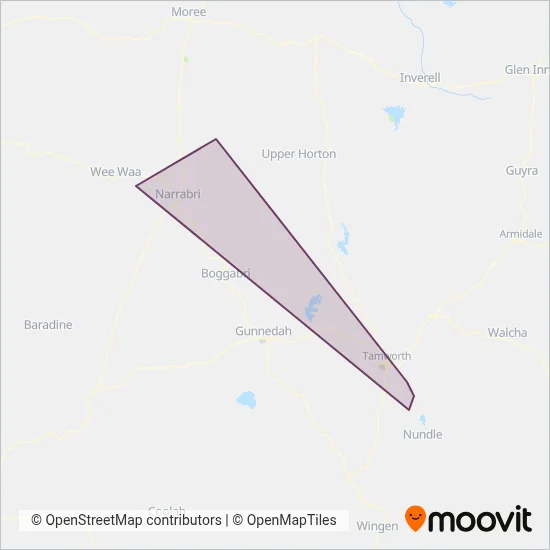 Mapa del área de cobertura de Lynette Evans Pty Ltd