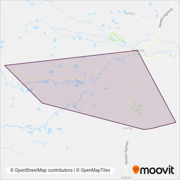 Mapa del área de cobertura de Spindlebox Pty Ltd