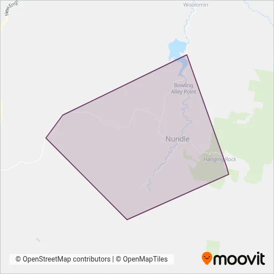 Mapa del área de cobertura de Wittens Bus Service Pty Ltd