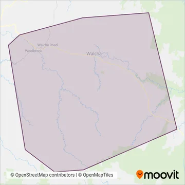 Mapa del área de cobertura de The Oxley Explorer