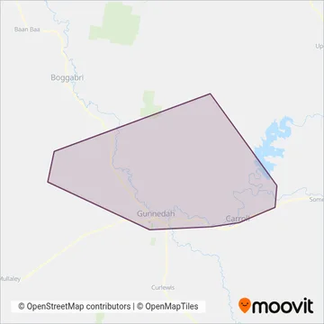 Mapa del área de cobertura de Hopes Bus Service Pty Limited