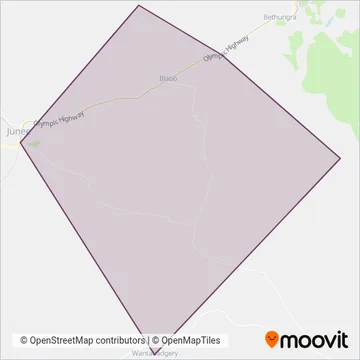 Mapa del área de cobertura de Ruralbus