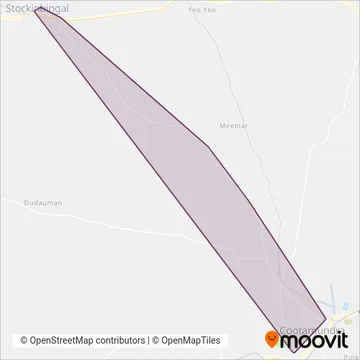 Mapa del área de cobertura de Chamberlain's Buses
