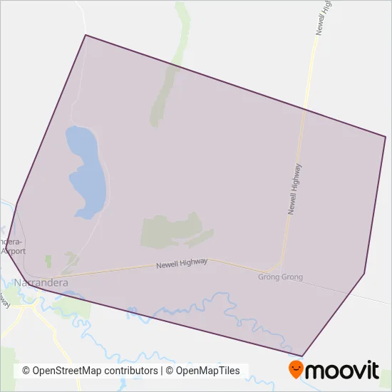 Mapa del área de cobertura de Mahoney's Coaches Pty Ltd