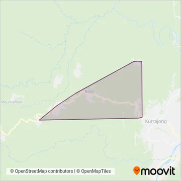 Mapa del área de cobertura de Eastern Australia Coaches