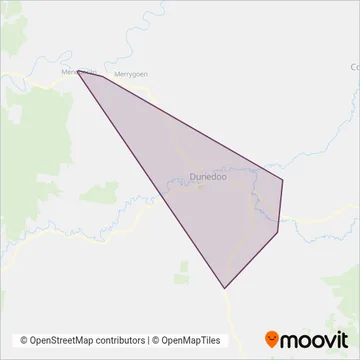 Mapa del área de cobertura de Warren Hogden