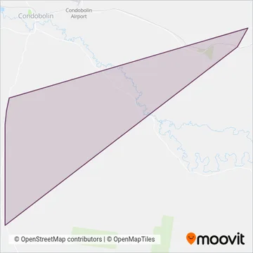 Mapa del área de cobertura de Condobolin Buses