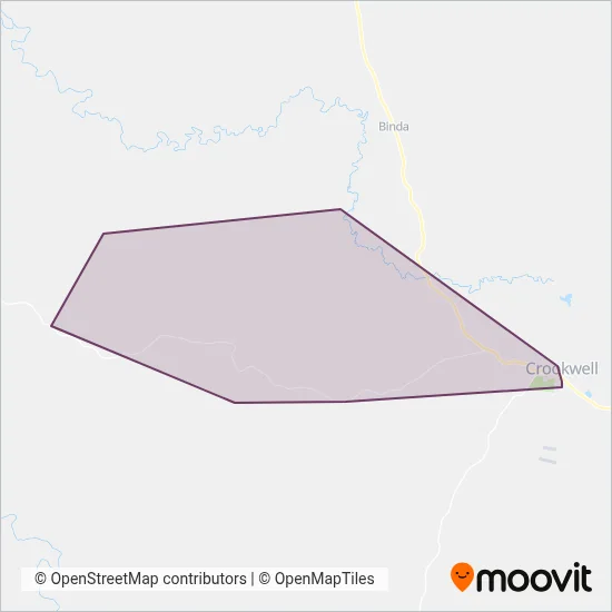 Mapa del área de cobertura de Skelly's Bus Services