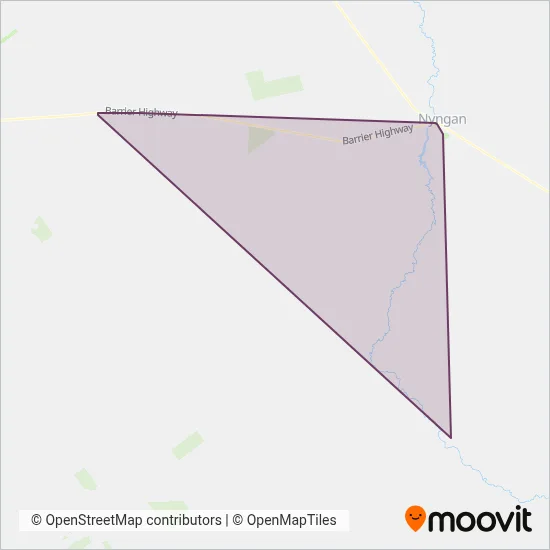 Mapa del área de cobertura de Vanes Bus Service