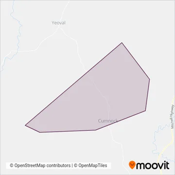 Mapa del área de cobertura de Cumnock Bus Company Pty Ltd