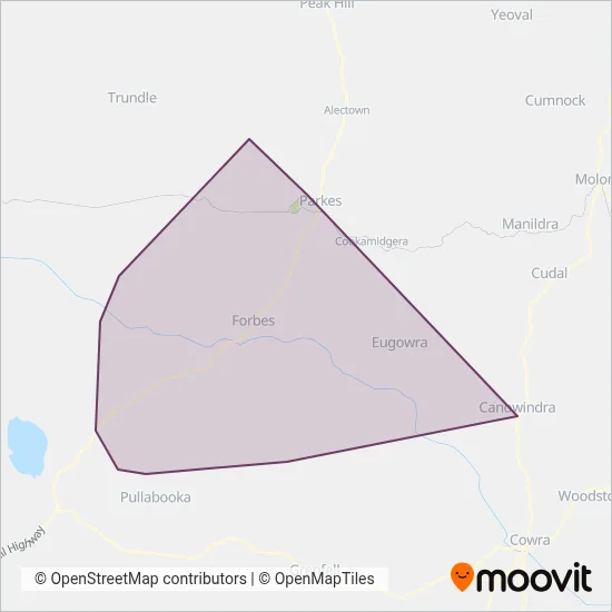 Mapa del área de cobertura de Merv Hennock & Sons Pty Ltd