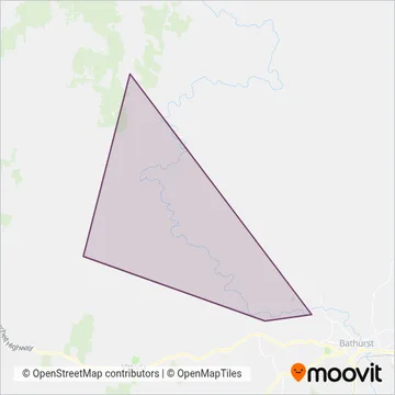 Mapa del área de cobertura de Mutton Buses