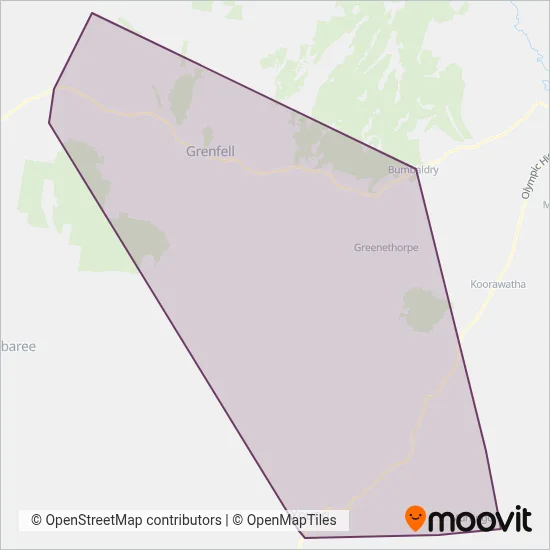 Mapa del área de cobertura de Loaders Coaches