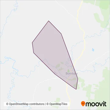 Mapa del área de cobertura de Bombala Bus Services Pty Ltd