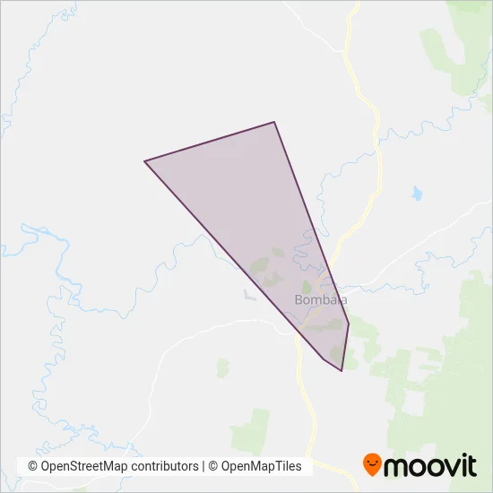 Mapa del área de cobertura de Bombala Bus Services Pty Ltd