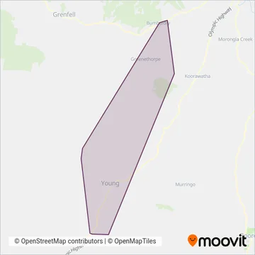 Mapa del área de cobertura de MI & WJ Horsburgh