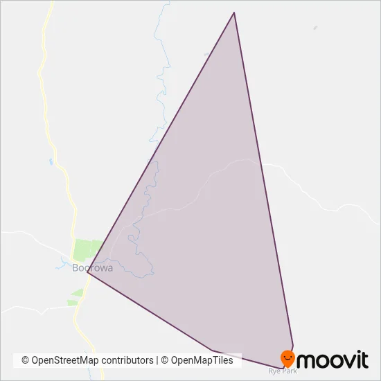 Mapa del área de cobertura de RJ & KM Keefe