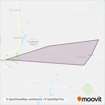 Mapa del área de cobertura de Crisps Bus Lines Pty Ltd