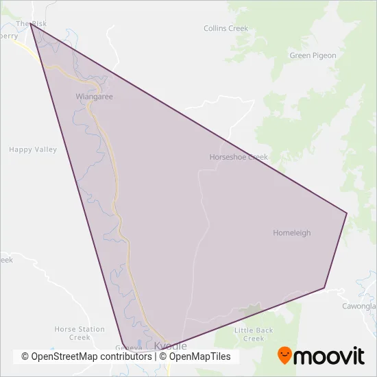Mapa del área de cobertura de Meadow View Pastoral Company
