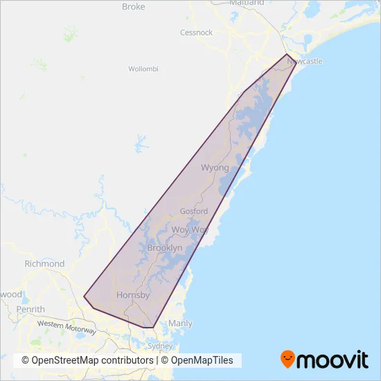 Mapa del área de cobertura de CDC Charter