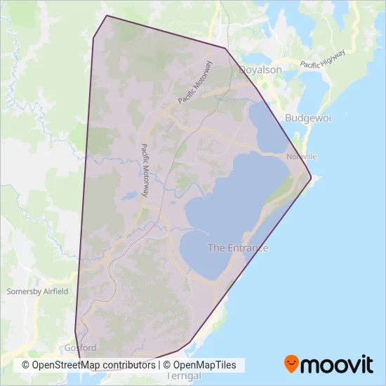 Coastal Liner coverage area map