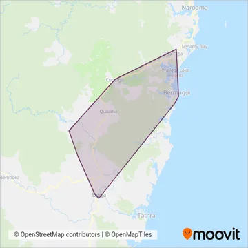 Bega Valley Coaches coverage area map