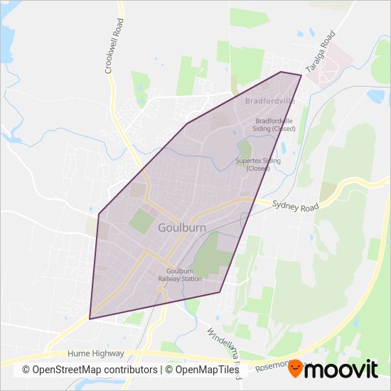 PBC Goulburn coverage area map