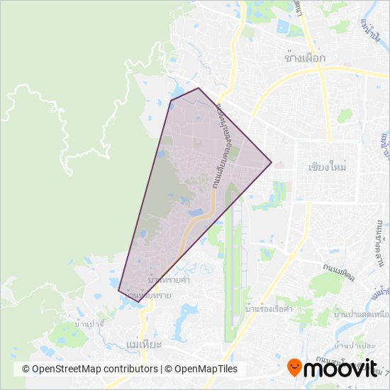 Chiang Mai University, TH coverage area map