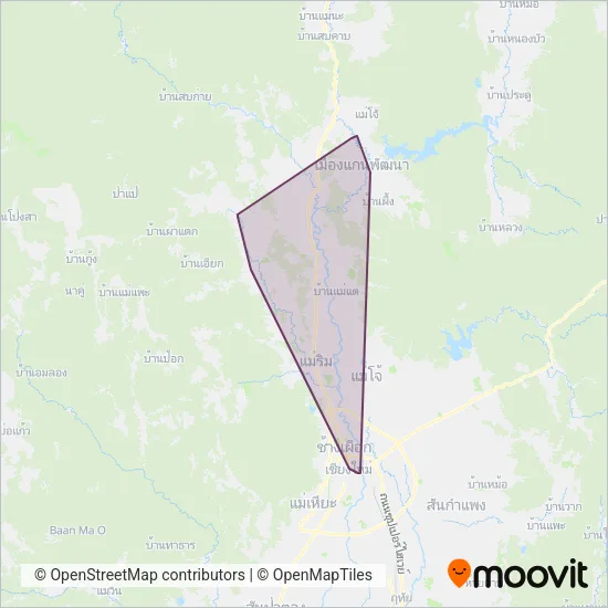 Nakorn Chiangmai Dernrote Co-Operative Ltd coverage area map
