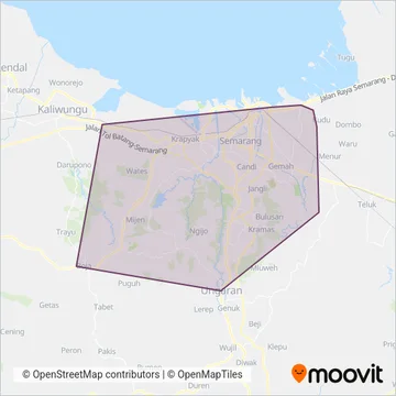 Angkot coverage area map