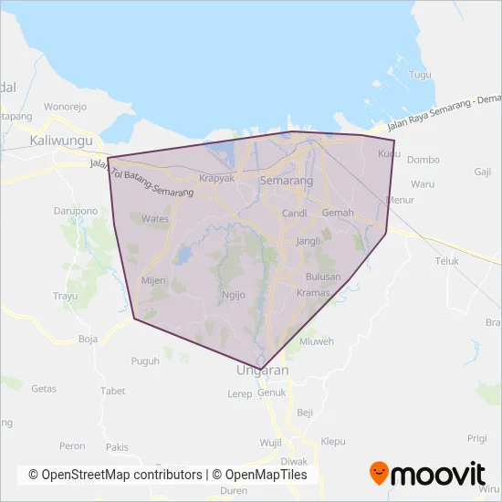 Trans Semarang coverage area map