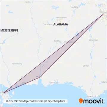 Megabus coverage area map