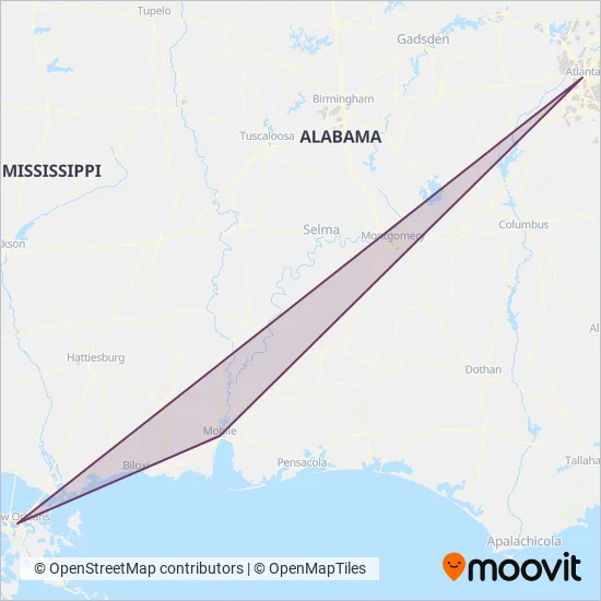 Megabus coverage area map
