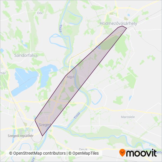 MÁV-START lefedettségi terület