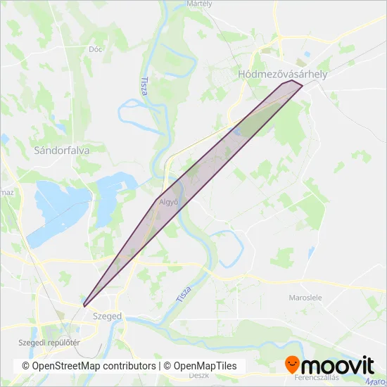 MÁV-START coverage area map