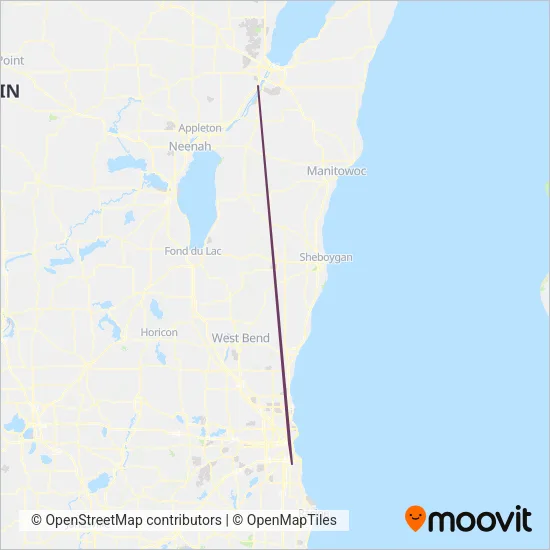 Amtrak Chartered Vehicle coverage area map